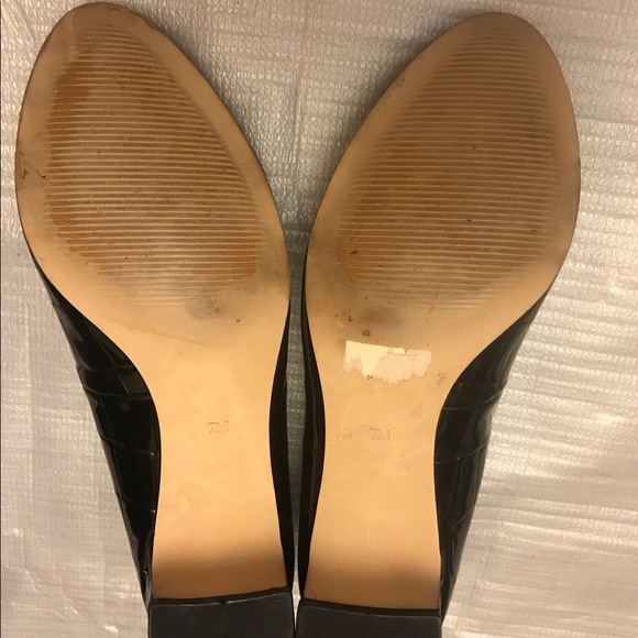 Talbots black Patent Leather block heel size 7 - Picture 7 of 8
